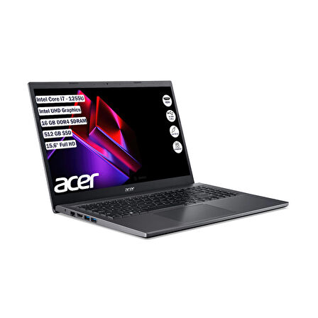 Acer Extensa 15 Intel Core i7 1255U 16 GB 512 GB SSD Freedos 15.6" FHD Taşınabilir Bilgisayar NX.EGYEY.006