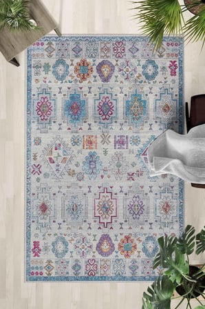 Kaymaz Taban Yıkanabilir Halı – Mutfak, Salon, Yatak Odası için Modern Dijital Baskı Halı (SLNHALI39
