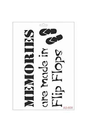 As608 - A4 Stencil Flıp Flops Made Our Memorıes