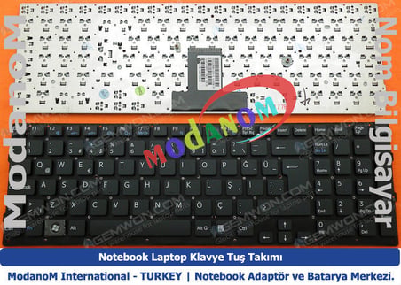 Sony Valio VPC-EB12FXB/IC Klavye Türkçe Siyah Sony Valio VPC-EB12FXI Klavye Türkçe Siyah