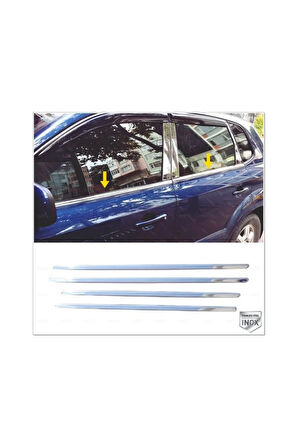 Kia Sportage Krom Cam Çıtası 4 Prç. 2004 - 2010 Paslanmaz Çelik