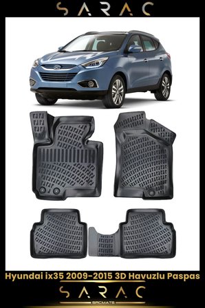 Hyundai Ix35 2014 Model Araca Özel 3d Havuzlu Paspas