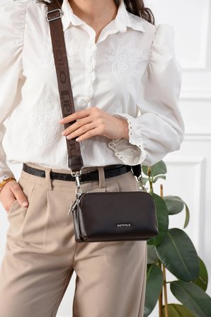 Kadin Omuz Cantasi Capraz Askili Canta Gunluk Canta Elora Bag Kadin Omuz Cantasi Kahverengi Just Polo