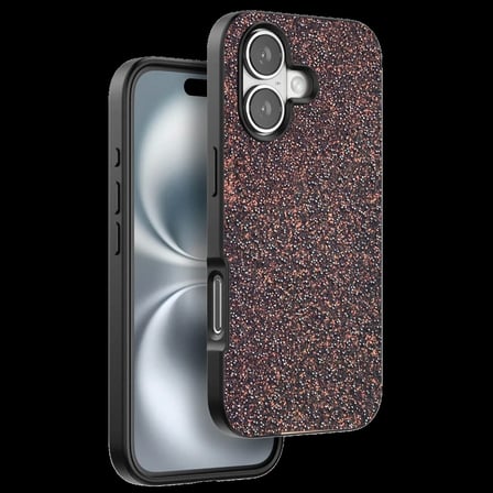 Onegif Apple iPhone 16 Plus Bright Simli Kapak - Derin Mor