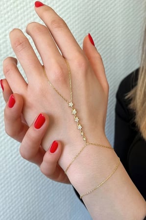 18k Altın Kaplamalı 925 Ayar Gümüş Dizi Yıldızlar Şahmeran - 45099502