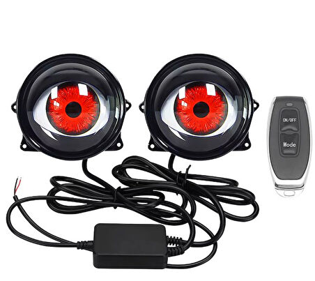 33 MODLU ANİMASYONLU MERCEK GÖZ FAR SİS AMBİYANS LED AYDINLATMA 2 ADET 12-24 VOLT