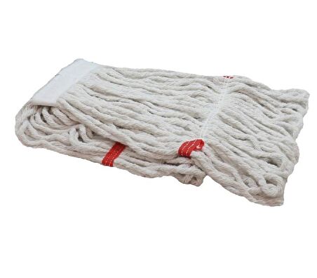 Cod-Ex Dar Yedek Islak Mop Paspas Ucu Başlığı Püskül -17 Cm. - Pamuklu - Beyaz - 450 Gram. - 10 Adet