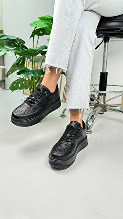 Günlük Kadın Sneaker Bağcıklı Hafif Kalın Yüksek Tabanlı Yürüyüş Nefes Alabilen Spor Ayakkabı 451