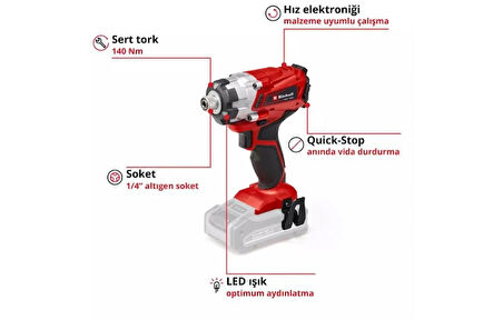 Einhell TE-CI 18/1 Li - Solo Akülü Darbeli Vidalama - 4510034
