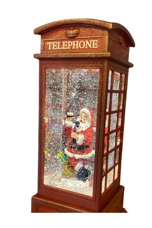 Kırmızı Telefon Kulübesi Tasarımlı Yılbaşı Kar Küresi