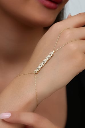 18K Altın Kaplamalı 925 Ayar Gümüş V Çavuş Model Su Yolu Şahmeran - 45103602