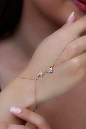 925 Ayar Gümüş Rose Yunuslar Şahmeran - 45104001