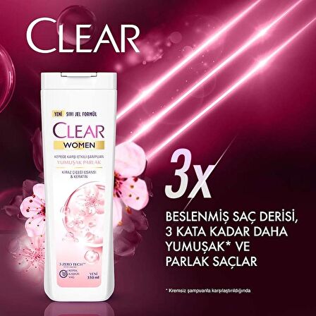 Clear Women Yumuşak ve Parlak Kiraz Çiçeği Kepeğe Karşı Şampuan 350 ml