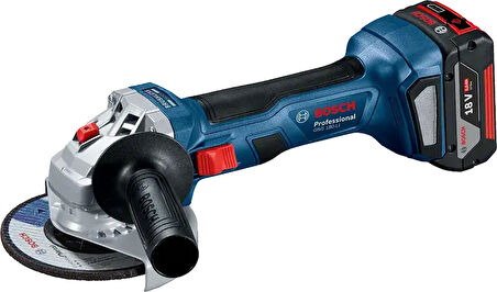 Bosch Professional GWS 180-LI + GSB 185-LI 18V Akülü Vidalama 2+4 Ah Çift Akü Set