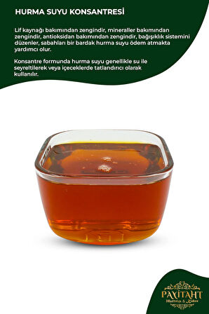 Organik Tatlandırıcı Hurma Suyu Konsantresi Yeni Mahsül 350 Gr X3