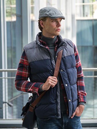 Erkek Yelek Lacivert Slim Fit Rüzgar ve Su İtici Termo İç Astarlı Nefes Alan Vest NCS JEANS 4514