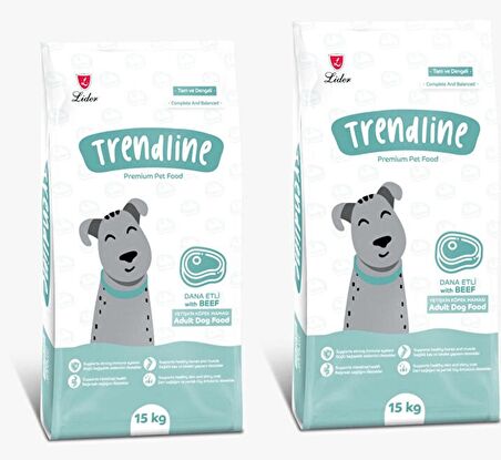 Trendline Biftekli Küçük Irk Yetişkin Kuru Köpek Maması 2x15 kg