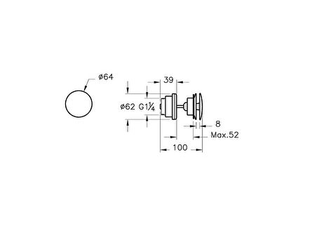 VitrA Universal Lavabo Süzgeci A45148