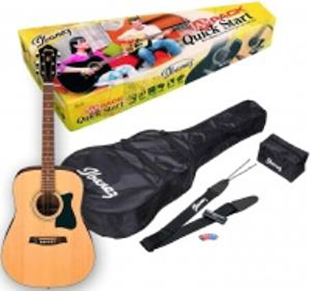 IBANEZ V50NJP-NT V Serisi JAM Paket Natural Akustik Gitar Seti 