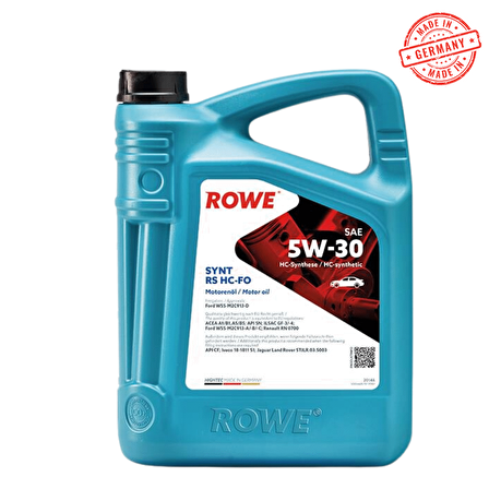 ROWE HIGHTEC SYNT RS SAE 5W-30 HC-FO MOTOR YAĞI 4 LİTRE 