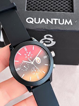 GS.1905.02 Quantum Orjinal Galatasaray Lisanslı 30 Mt Su Geçirmez Silikon Kordon Taraftar Kol Saat