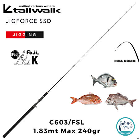 Tailwalk Jigforce SSD C603/FSL 1.83mt Max 240gr (S2P) Tetikli Jigging Kamış