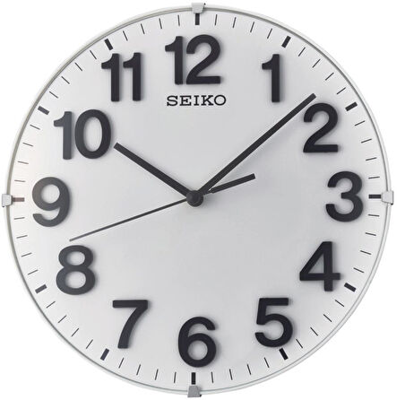 Seiko QXA656W Ek Katlanır ayaklı 3 Boyutlu Sessiz Duvar Saati