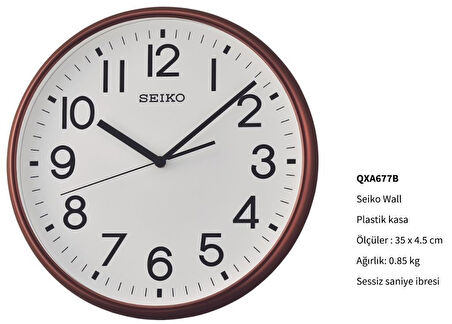 Seiko QXA677B Plastik Kasa Duvar Saati 