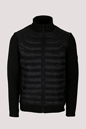 Erkek Hırka Zırh Örme Fermuarlı Dik Yaka Slim Fit İnce Astarlı Mevsimlik Cardigan NCS JEANS 4517