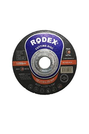 Rodex 115 x 1.0 x 22 Paslanmaz Çelik (Inox) Kesme Taşı 10 ADET