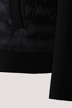 Erkek Hırka Zırh Örme Siyah Düğmeli Dik Yaka Slim Fit İnce Astarlı Mevsimlik Cardigan NCS JEANS 4518
