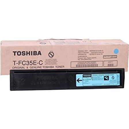 Toshiba T-FC35E-C Mavi Fotokopi Spot Orjinal Toner