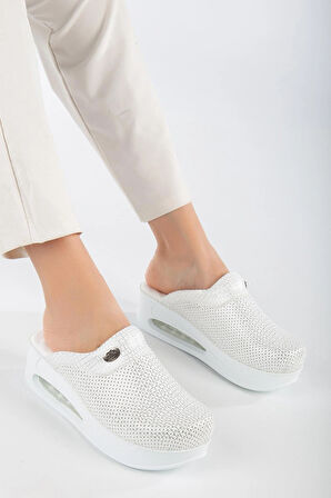 Ortopedik Sabo Terlik Doktor Hemşire Hastane Aşçı Terliği Kadın Simli