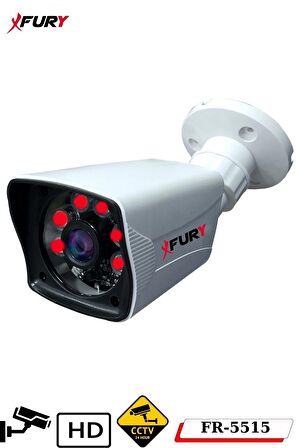 FURY 4 Kameralı 2MP Full HD Görüntü 6 Atom Led Gece Görüşlü Dış Mekan Güvenlik Kamerası Seti 500GB
