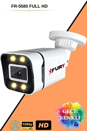 FURY 8 Kameralı Full Hd Gece Renkli - Su Geçirmez Ultra Led Güvenlik Kamerası Seti 320GB