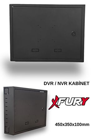 FURY Dvr Pano/box Nvr Cctv Rack Kabinet Ve Monitör Koruma Kutusu 1u 19 '' W 45 H 35 D 10 Antrasit