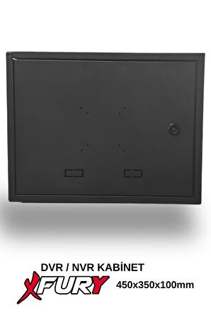 FURY Dvr Pano/box Nvr Cctv Rack Kabinet Ve Monitör Koruma Kutusu 1u 19 '' W 45 H 35 D 10 Antrasit