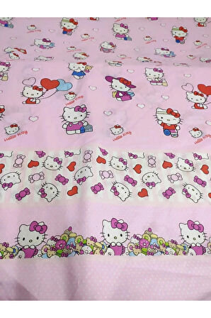 Tek Kişilik Hello Kitty Yorgan Kılıfı 1 Adet Yastık Kılıfı