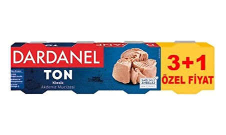 Dardanel Klasik Akdeniz Mucizesi Ton Balığı 3+1 4 x 75 G