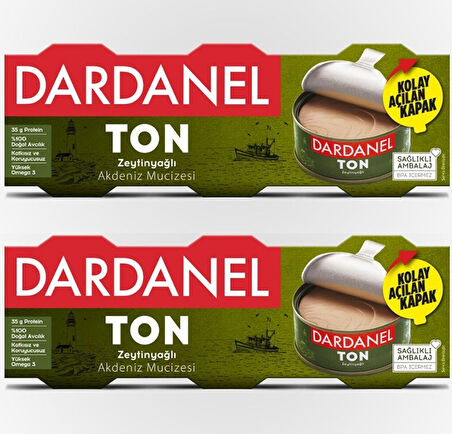 Dardanel  Zeytinyağlı Ton Balığı 3 x 75 G 2'li Paket