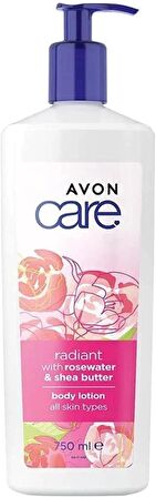Avon Care Radiant Body Lotion with Rosewater Shea Butter for All Skin Types - 750ml