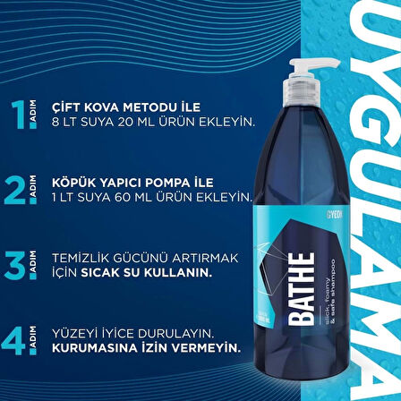 GYEON Q²M Bathe PH Nötr Cilalı Oto Şampuanı 1000 ml