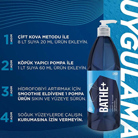 GYEON Q²M Bathe+ Plus Seramik Bazlı PH Nötr Cilalı Oto Şampuanı 500 ml