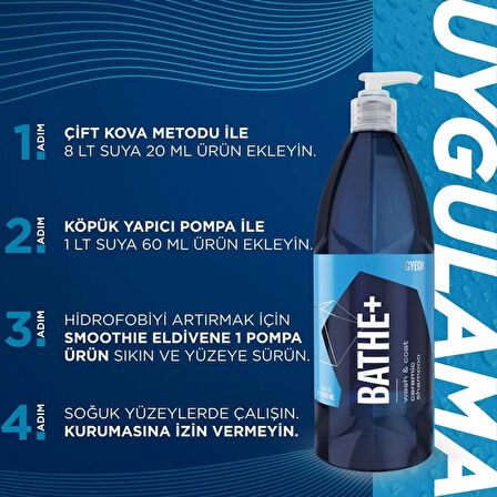 GYEON Q²M Bathe+ Plus Seramik Bazlı PH Nötr Cilalı Oto Şampuanı 1000 ml