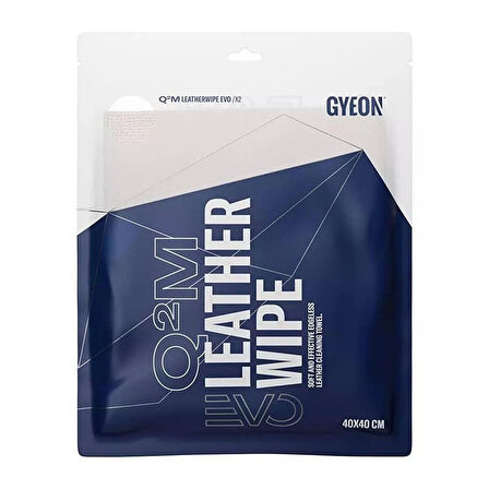 GYEON Q²M LeatherWipe EVO Deri Aksamlara Özel Temizleme Bezi 2'li Paket 40x40 cm