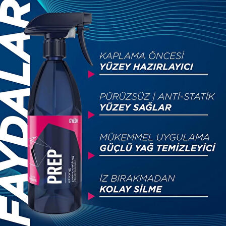 GYEON Q²M Prep Seramik PPF Folyo Kaplama Öncesi Yüzey Hazırlayıcı ve Temizleyici - 4000 ml