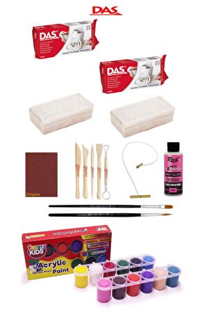 Das Beyaz Seramik Kili 2x500gr Rich Funny Kids 25 Ml Akrilik 12 Li Set