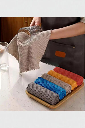 ( 3 Adet ) İz Bırakmayan, Ultra Kaliteli 30x30 Cm Mikforiber Temizlik Bezi, Mutfak Bezi, Tezgah Bezi