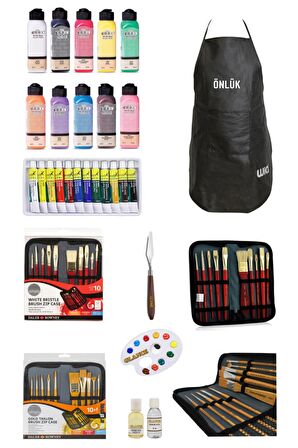 Profesyonel Fanart Academy 12x12 Ml Yağlı Boya Artdeco 140 Ml Akrilik Boya Gereçleri