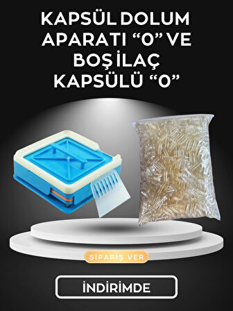 Kapsül Dolum Aparatı “0” ve Boş İlaç Kapsülü “0” Beraber